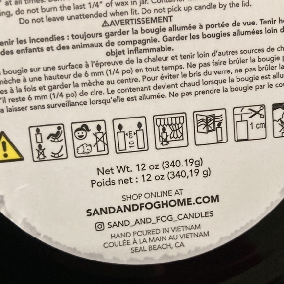 Sand+Fog ESPRESSO SCENTED 2 WICK CANDLE - Picture 8 of 8